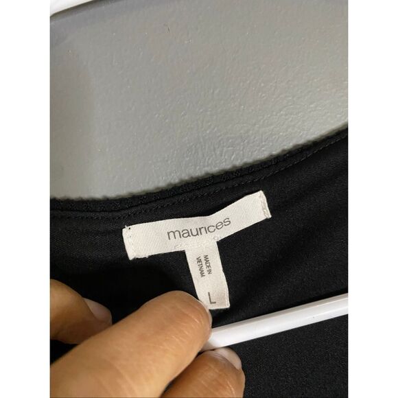 Maurices Black Ribbed Long Sleeve Mini Dress Size Large - Picture 5 of 7